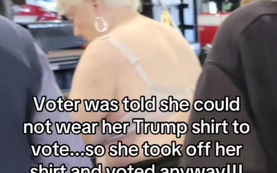 Woman Rips Off Clothes, Casts Vote In Bra After Being Confronted Over New Jersey Anti-Electioneering Law